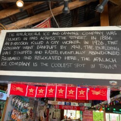 Apalachicola Ice Company building now houses a cool bar loaded with memorabilia