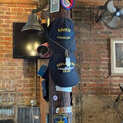 High Five Dive Bar owner's Navy memorabilia